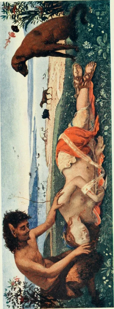 An illustration from Adventures among pictures, 1904, leaf 198