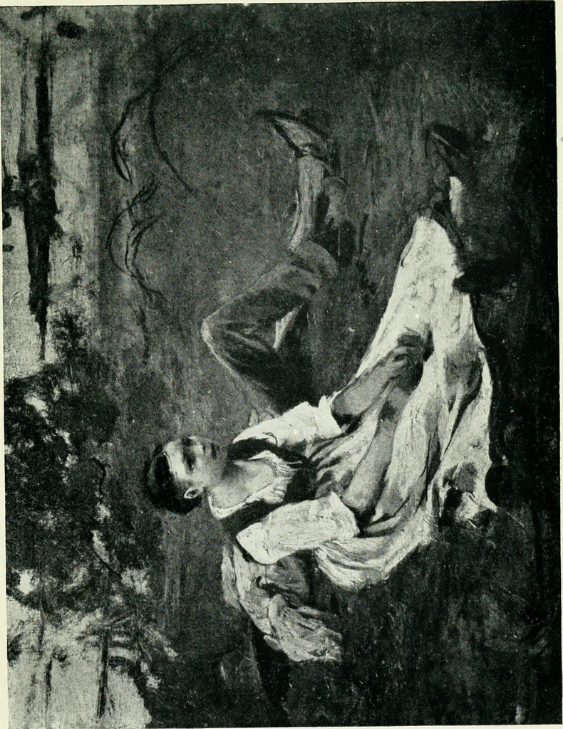 An illustration from Adventures among pictures, 1904, leaf 76