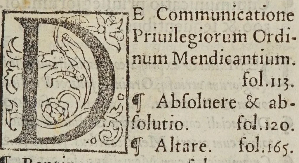 An illustration from Advertencias para los confessores de los naturales, 1600, leaf 1057
