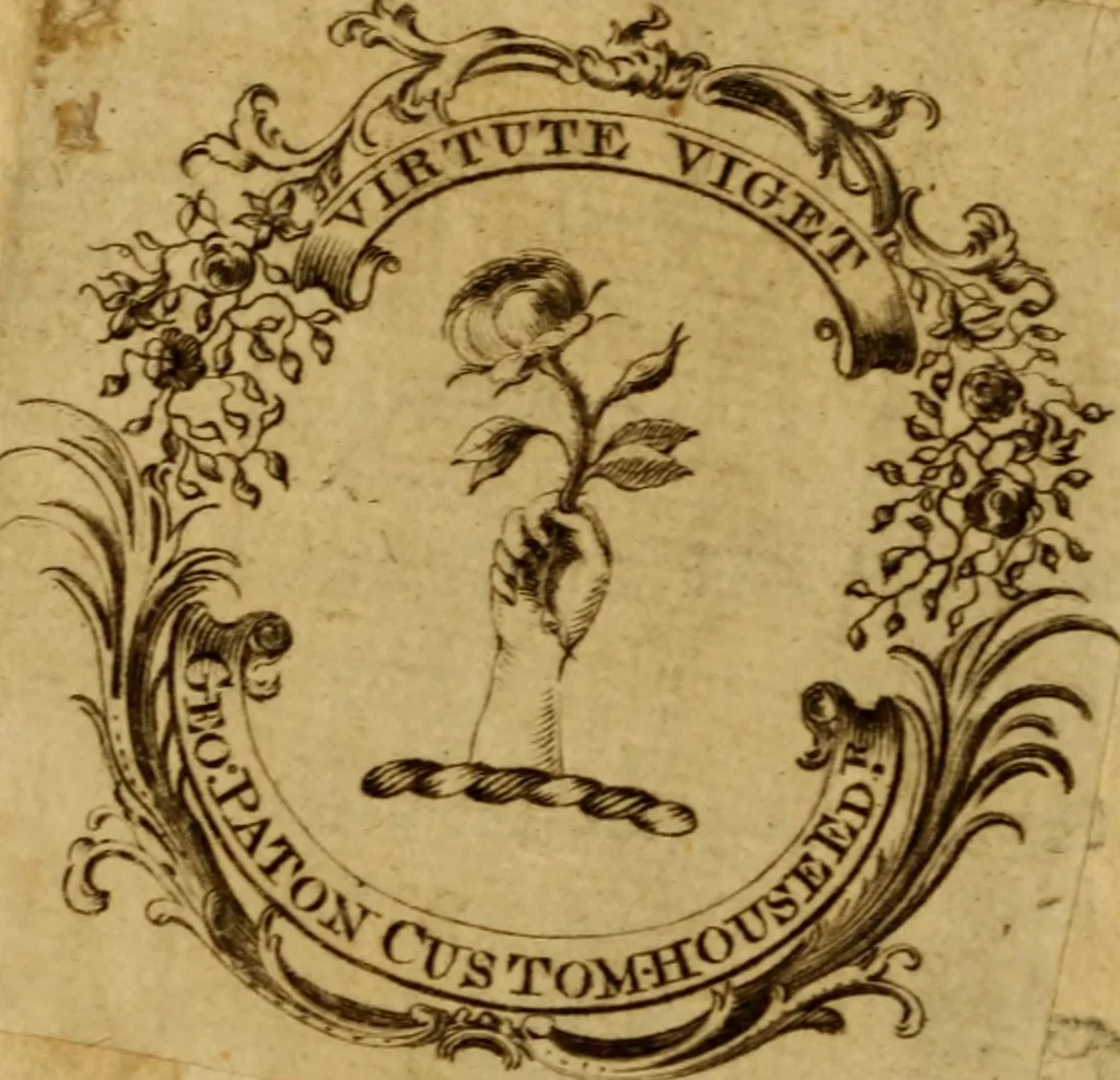 An illustration from Ad virulentum Archibaldi Hamiltonii apostatae dialogum, de confusione Caluinianae sectae apud Scotos, impiè conscriptum orthodoxa responsio. Thoma Smetonio Scoto auctore. In qua celebris illa quaestio de ecclesia, de vniuersalitate, successione, & Romani Episcopi primatu breuiter, dilucidè, & accuratè tractatur. Adiecta est vera historia extremae vitae & obitus eximij viri Ioan. Knoxij Ecclesiae Scoticanae instauratoris fidelissimi, 1579, leaf 5