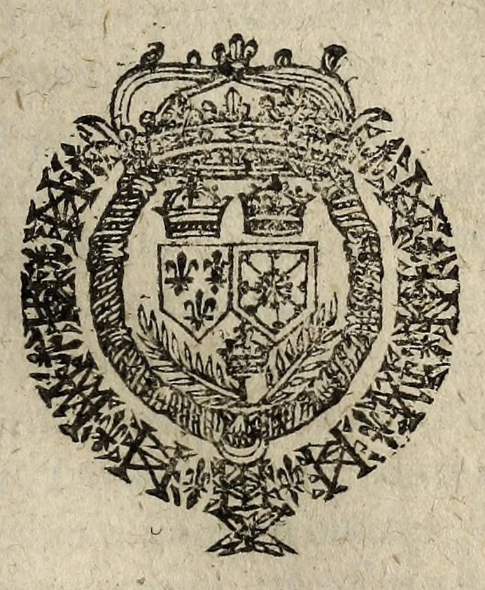 An illustration from Advis a Messievrs des Estats. Pour restablir l'Ordre de Sainct Benoist en France. Auec vne Remonstrance faicte au feu roy Henry IIII. sur la reformation de l'Ordre de Sainct Benoist., 1614, leaf 1