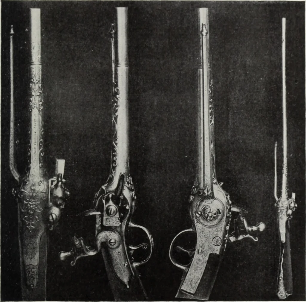 An illustration from A.E. Brooks's collection of antique guns, pistols, etc., Hartford, Conn, 1899, leaf 244
