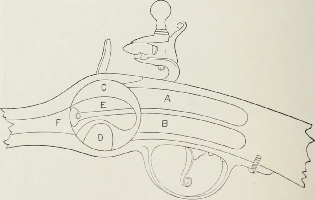 An illustration from A.E. Brooks's collection of antique guns, pistols, etc., Hartford, Conn, 1899, leaf 245
