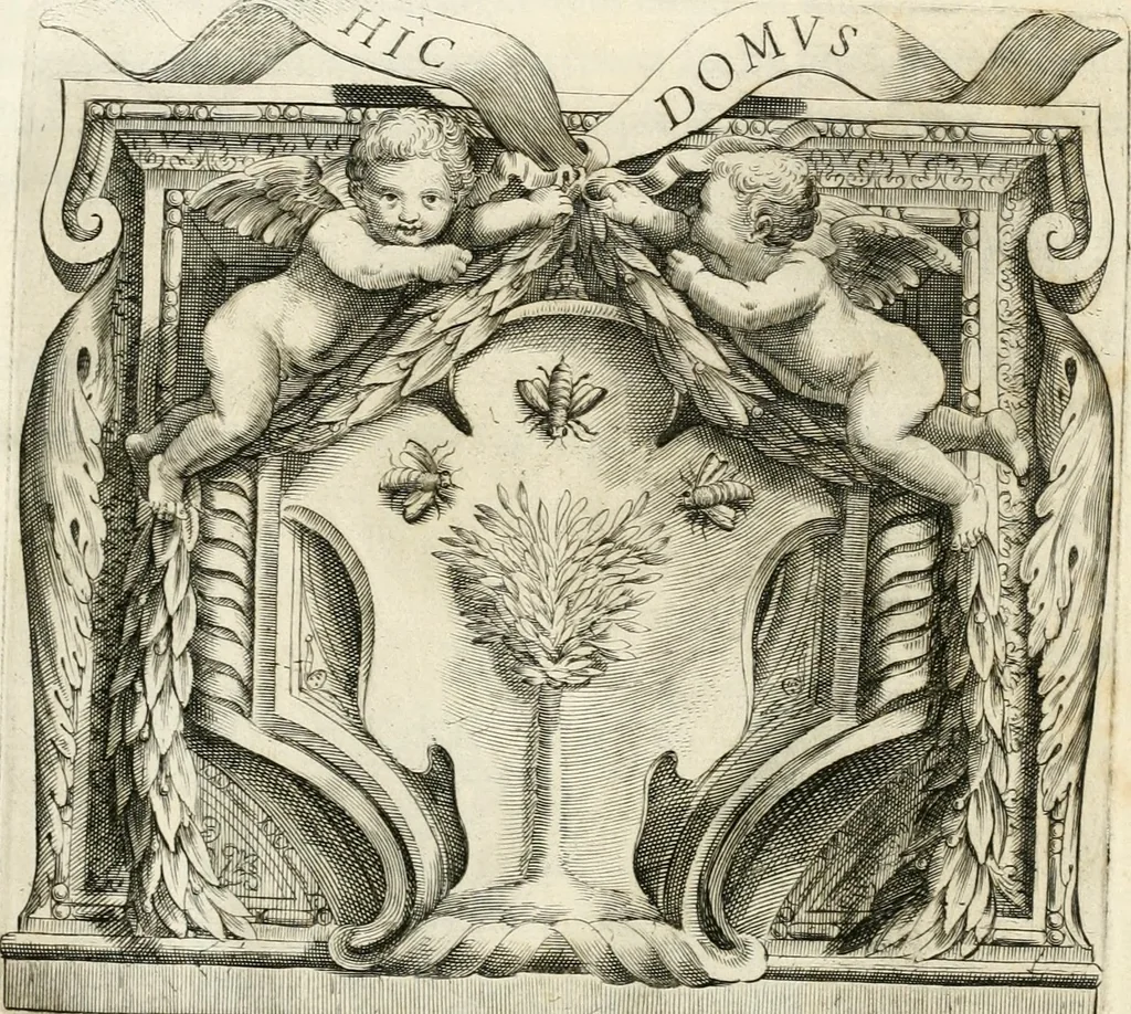 An illustration from Aedes Barberinae ad Quirinalem, 1642, leaf 10
