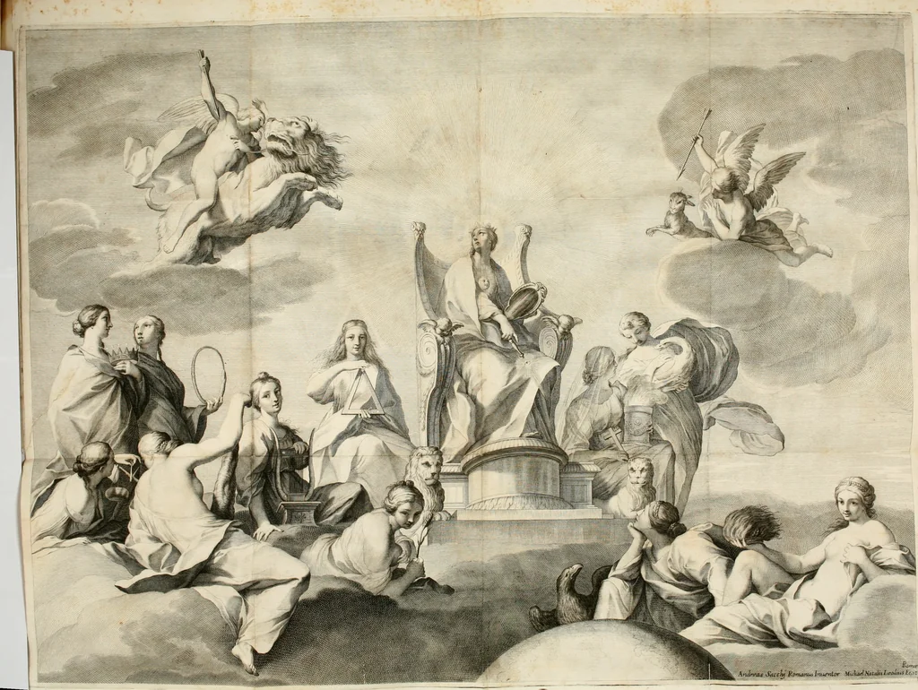An illustration from Aedes Barberinae ad Quirinalem, 1642, leaf 117