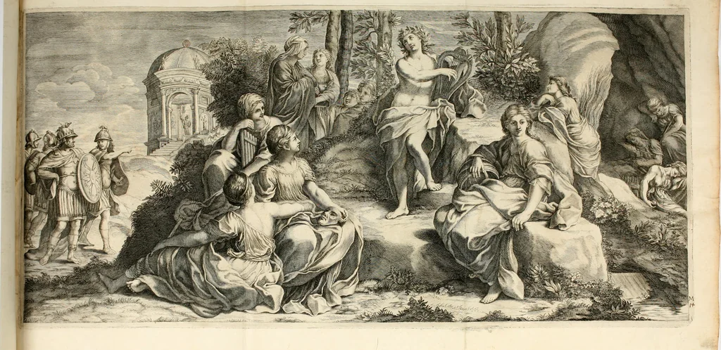 An illustration from Aedes Barberinae ad Quirinalem, 1642, leaf 145