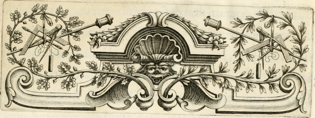 An illustration from Aedes Barberinae ad Quirinalem, 1642, leaf 24