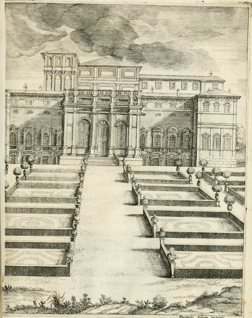 An illustration from Aedes Barberinae ad Quirinalem, 1642, leaf 54