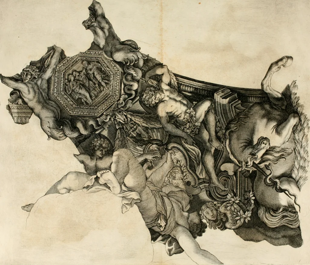An illustration from Aedes Barberinae ad Quirinalem, 1642, leaf 59