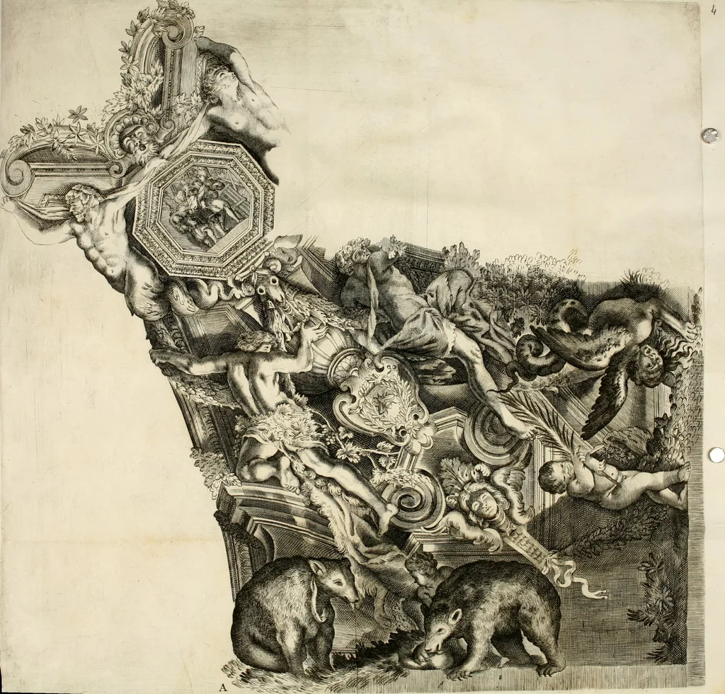 An illustration from Aedes Barberinae ad Quirinalem, 1642, leaf 61