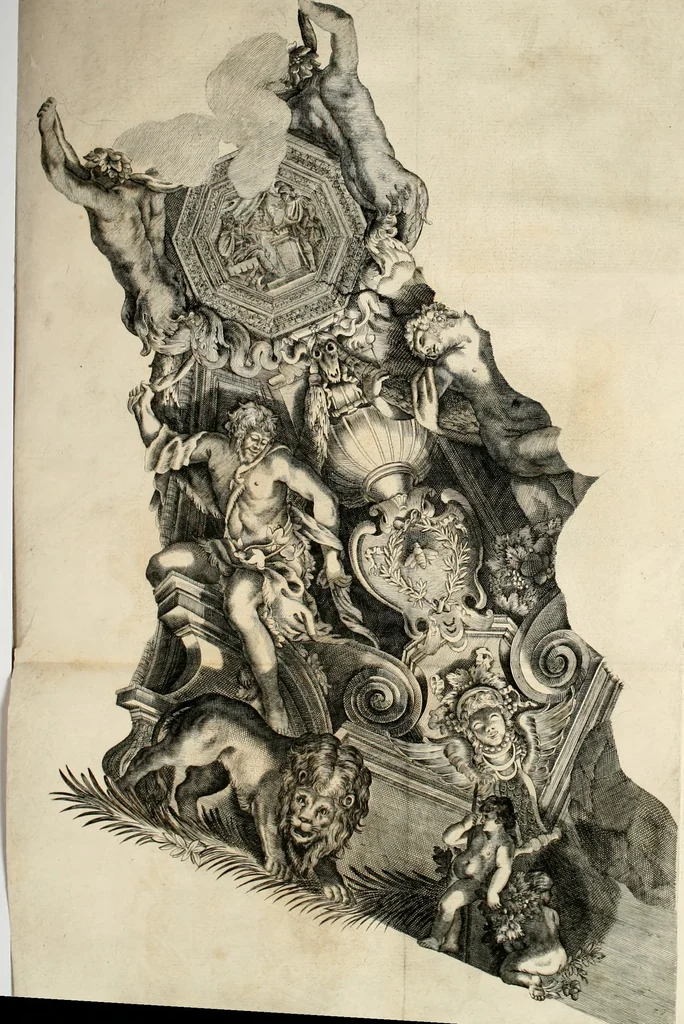 An illustration from Aedes Barberinae ad Quirinalem, 1642, leaf 63