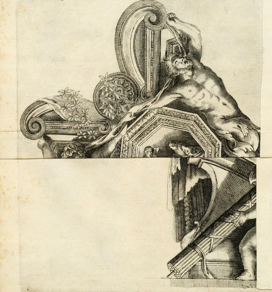 An illustration from Aedes Barberinae ad Quirinalem, 1642, leaf 64