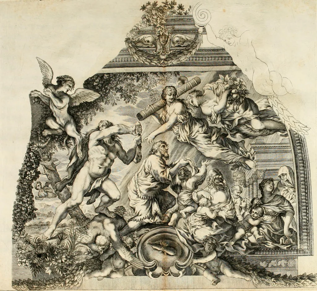 An illustration from Aedes Barberinae ad Quirinalem, 1642, leaf 79