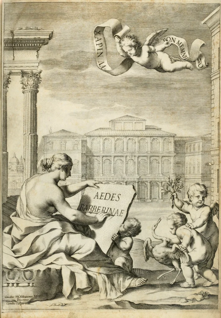 An illustration from Aedes Barberinae ad Quirinalem, 1642, leaf 8
