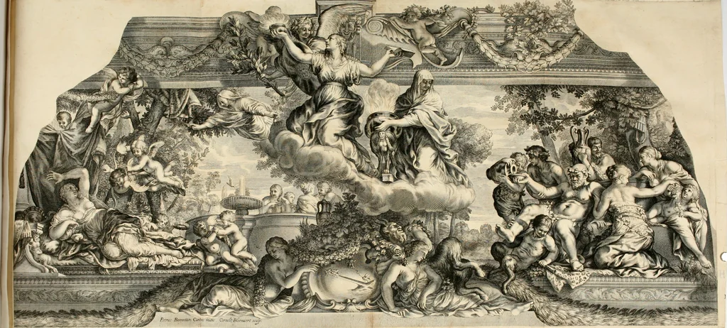 An illustration from Aedes Barberinae ad Quirinalem, 1642, leaf 85