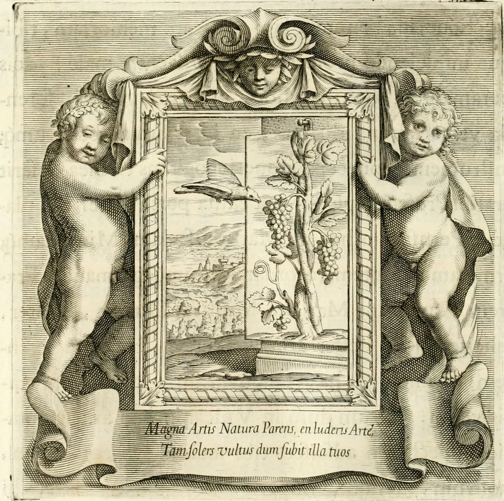 An illustration from Aedes Barberinae ad Quirinalem, 1642, leaf 91