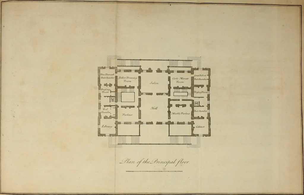 An illustration from Aedes Walpolianae, or, A description of the collection of pictures at Houghton-Hall in Norfolk, the seat of the Right Honourable Sir Robert Walpole, Earl of Orford, 1752, leaf 152