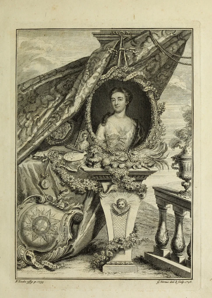 An illustration from Aedes Walpolianae, or, A description of the collection of pictures at Houghton-Hall in Norfolk, the seat of the Right Honourable Sir Robert Walpole, Earl of Orford, 1752, leaf 6