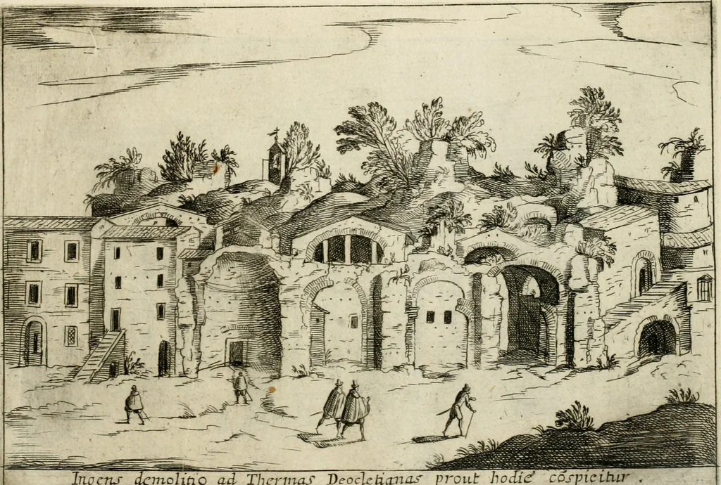 An illustration from Aedificiorum et ruinarum Romae ex antiquis atque hodiernis monimentis liber primus[-seco[n]dus], 1649, leaf 100