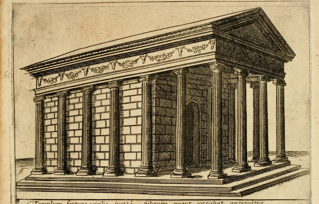 An illustration from Aedificiorum et ruinarum Romae ex antiquis atque hodiernis monimentis liber primus[-seco[n]dus], 1649, leaf 102