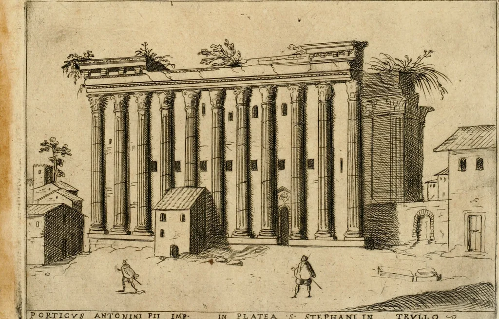 An illustration from Aedificiorum et ruinarum Romae ex antiquis atque hodiernis monimentis liber primus[-seco[n]dus], 1649, leaf 102