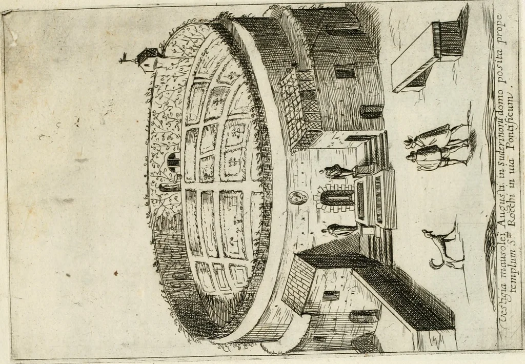 An illustration from Aedificiorum et ruinarum Romae ex antiquis atque hodiernis monimentis liber primus[-seco[n]dus], 1649, leaf 12