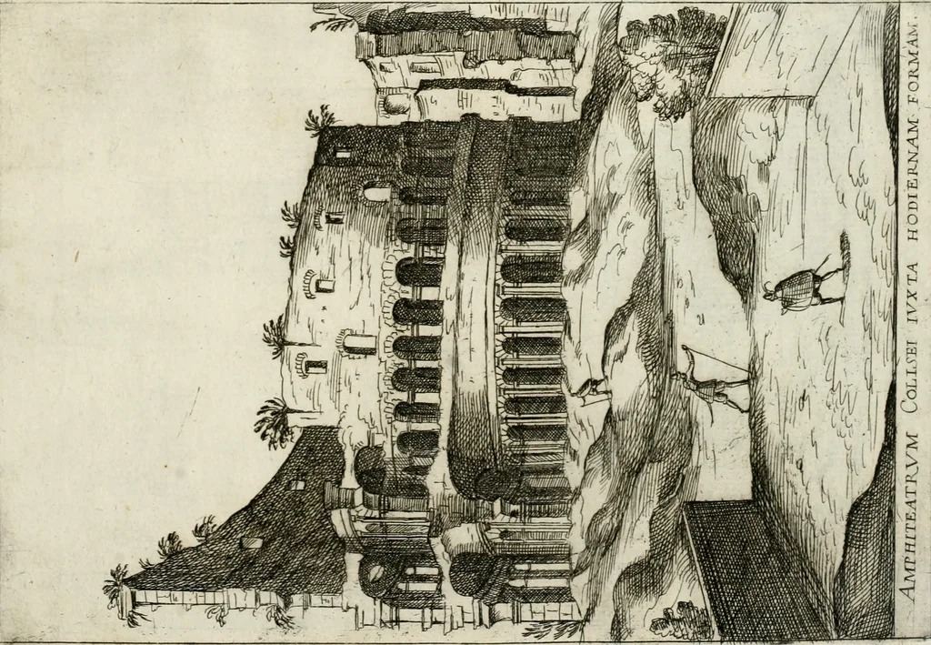 An illustration from Aedificiorum et ruinarum Romae ex antiquis atque hodiernis monimentis liber primus[-seco[n]dus], 1649, leaf 12