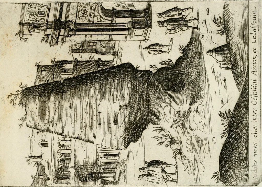 An illustration from Aedificiorum et ruinarum Romae ex antiquis atque hodiernis monimentis liber primus[-seco[n]dus], 1649, leaf 14