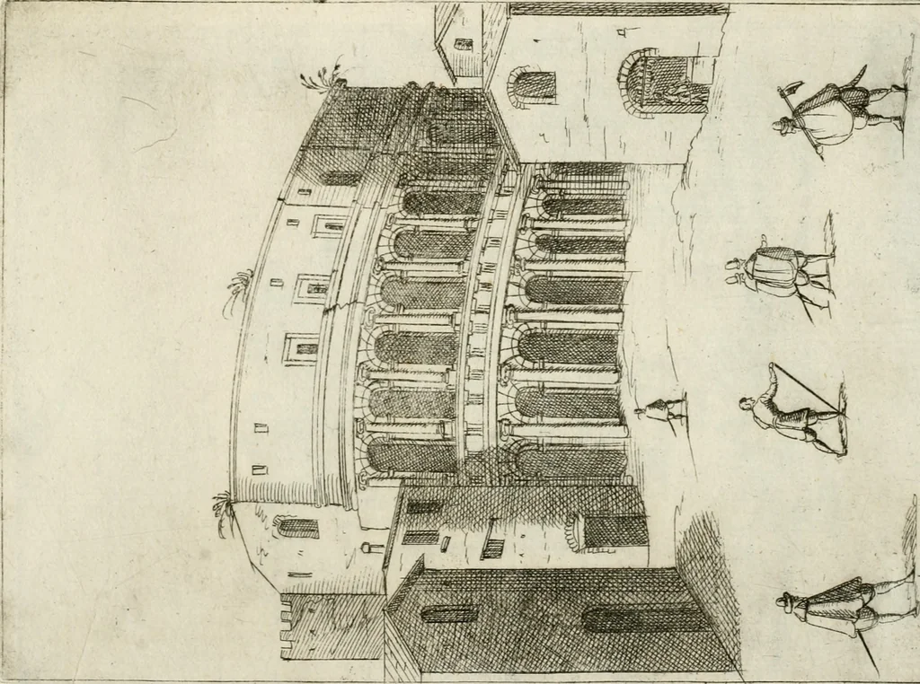 An illustration from Aedificiorum et ruinarum Romae ex antiquis atque hodiernis monimentis liber primus[-seco[n]dus], 1649, leaf 20