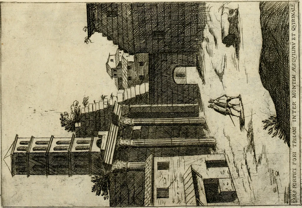 An illustration from Aedificiorum et ruinarum Romae ex antiquis atque hodiernis monimentis liber primus[-seco[n]dus], 1649, leaf 28