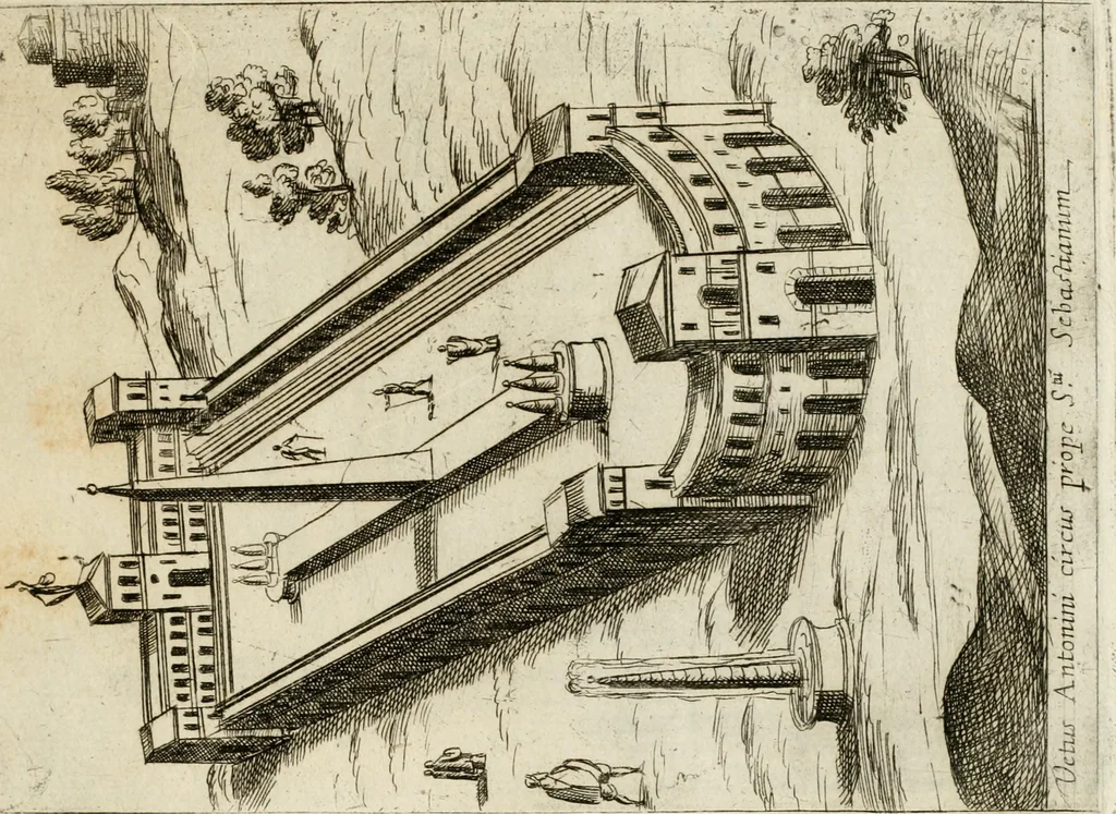 An illustration from Aedificiorum et ruinarum Romae ex antiquis atque hodiernis monimentis liber primus[-seco[n]dus], 1649, leaf 32