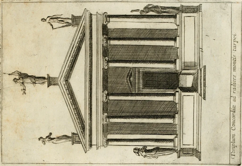 An illustration from Aedificiorum et ruinarum Romae ex antiquis atque hodiernis monimentis liber primus[-seco[n]dus], 1649, leaf 34