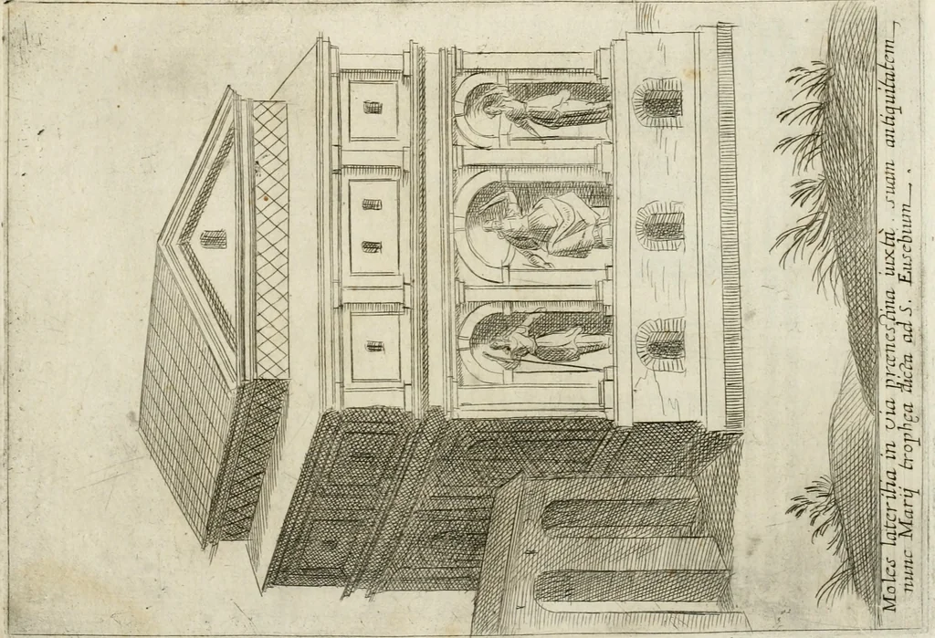 An illustration from Aedificiorum et ruinarum Romae ex antiquis atque hodiernis monimentis liber primus[-seco[n]dus], 1649, leaf 34