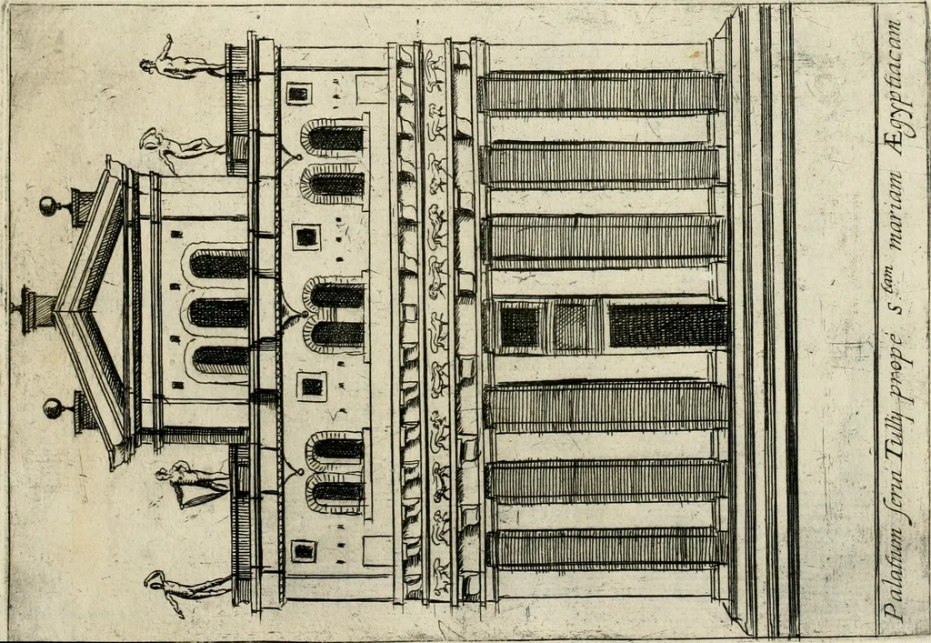 An illustration from Aedificiorum et ruinarum Romae ex antiquis atque hodiernis monimentis liber primus[-seco[n]dus], 1649, leaf 36