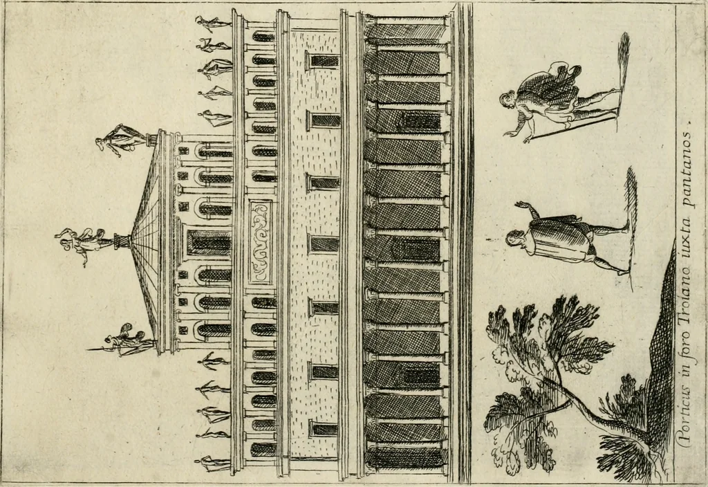An illustration from Aedificiorum et ruinarum Romae ex antiquis atque hodiernis monimentis liber primus[-seco[n]dus], 1649, leaf 38
