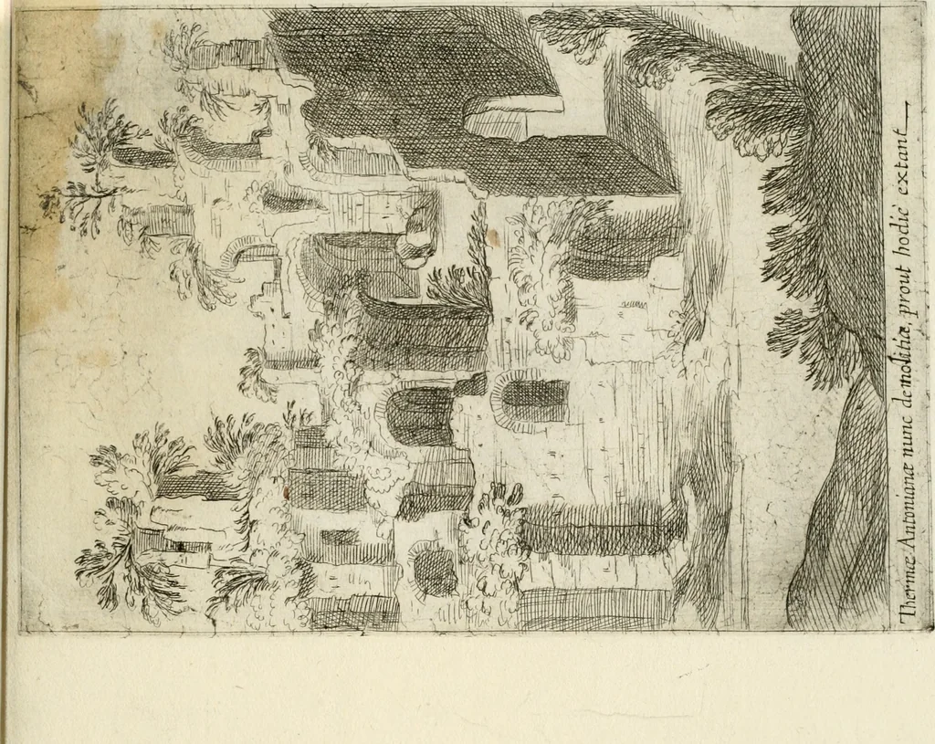 An illustration from Aedificiorum et ruinarum Romae ex antiquis atque hodiernis monimentis liber primus[-seco[n]dus], 1649, leaf 42
