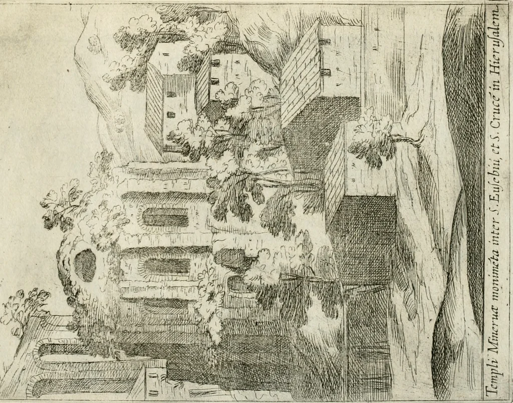 An illustration from Aedificiorum et ruinarum Romae ex antiquis atque hodiernis monimentis liber primus[-seco[n]dus], 1649, leaf 42