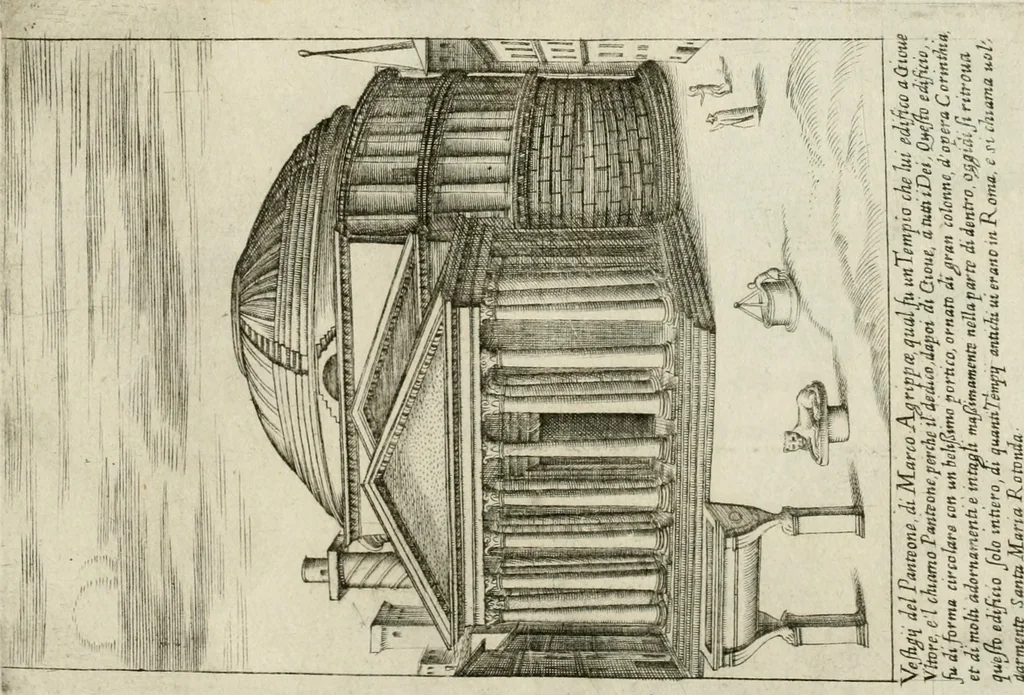 An illustration from Aedificiorum et ruinarum Romae ex antiquis atque hodiernis monimentis liber primus[-seco[n]dus], 1649, leaf 48