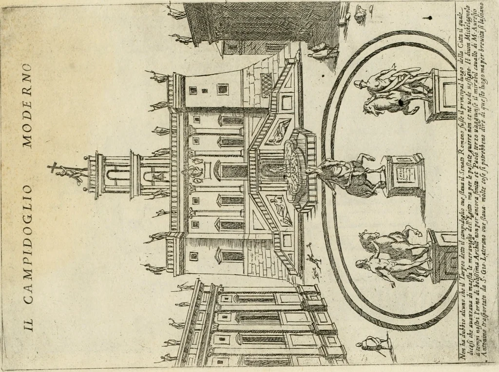 An illustration from Aedificiorum et ruinarum Romae ex antiquis atque hodiernis monimentis liber primus[-seco[n]dus], 1649, leaf 54
