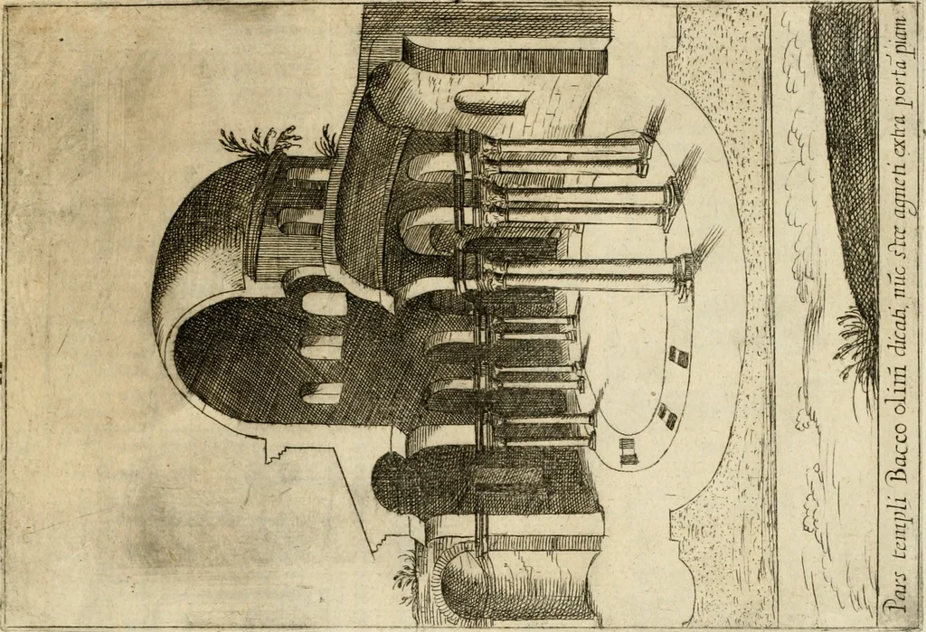 An illustration from Aedificiorum et ruinarum Romae ex antiquis atque hodiernis monimentis liber primus[-seco[n]dus], 1649, leaf 60