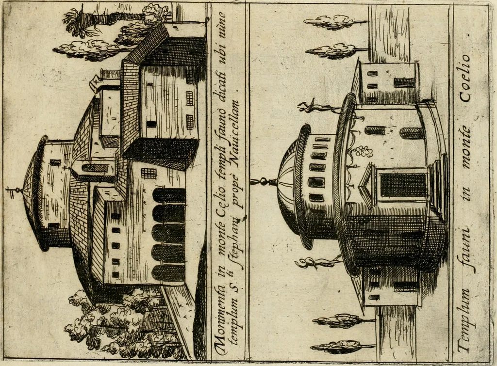 An illustration from Aedificiorum et ruinarum Romae ex antiquis atque hodiernis monimentis liber primus[-seco[n]dus], 1649, leaf 62