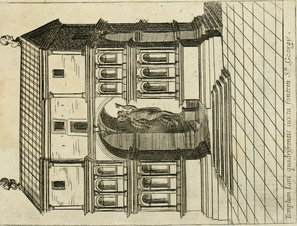 An illustration from Aedificiorum et ruinarum Romae ex antiquis atque hodiernis monimentis liber primus[-seco[n]dus], 1649, leaf 64