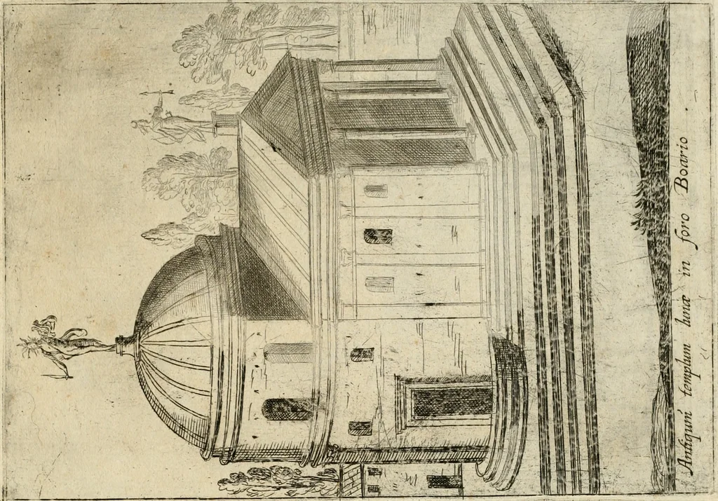 An illustration from Aedificiorum et ruinarum Romae ex antiquis atque hodiernis monimentis liber primus[-seco[n]dus], 1649, leaf 66