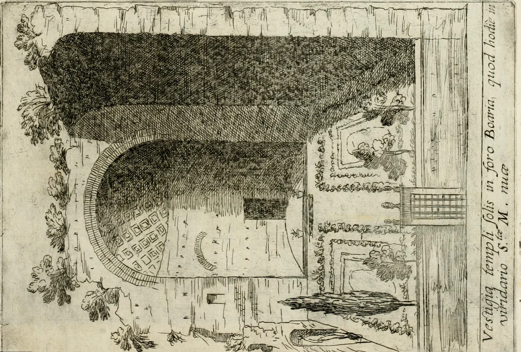 An illustration from Aedificiorum et ruinarum Romae ex antiquis atque hodiernis monimentis liber primus[-seco[n]dus], 1649, leaf 70