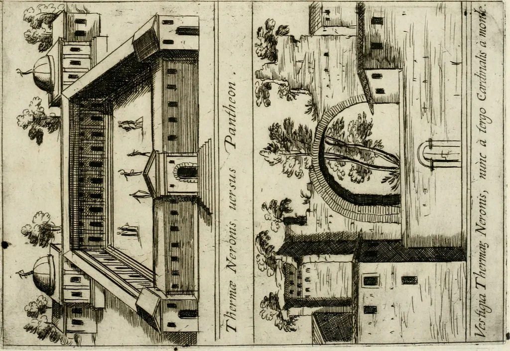 An illustration from Aedificiorum et ruinarum Romae ex antiquis atque hodiernis monimentis liber primus[-seco[n]dus], 1649, leaf 72