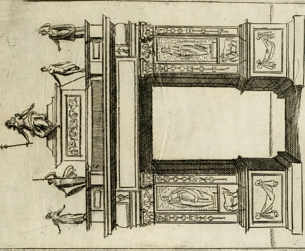 An illustration from Aedificiorum et ruinarum Romae ex antiquis atque hodiernis monimentis liber primus[-seco[n]dus], 1649, leaf 80