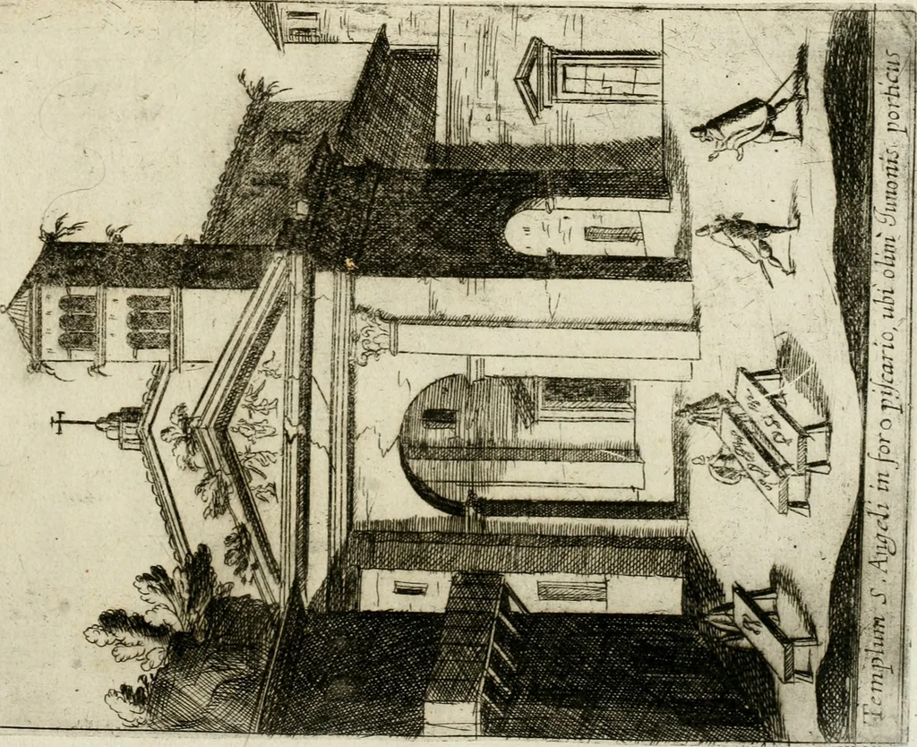 An illustration from Aedificiorum et ruinarum Romae ex antiquis atque hodiernis monimentis liber primus[-seco[n]dus], 1649, leaf 82