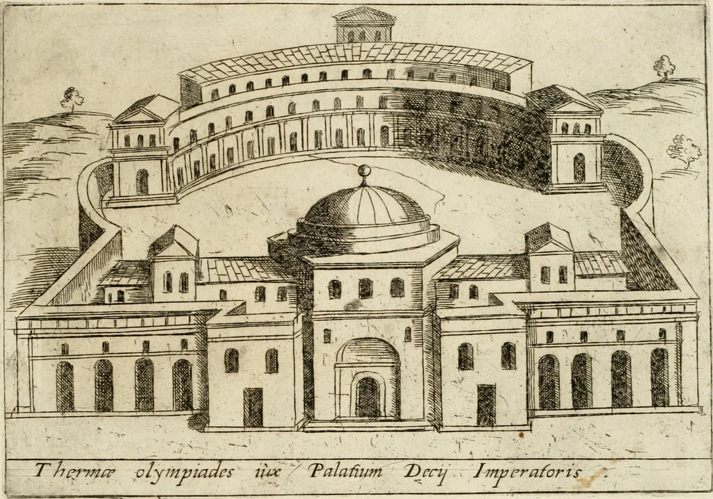 An illustration from Aedificiorum et ruinarum Romae ex antiquis atque hodiernis monimentis liber primus[-seco[n]dus], 1649, leaf 94