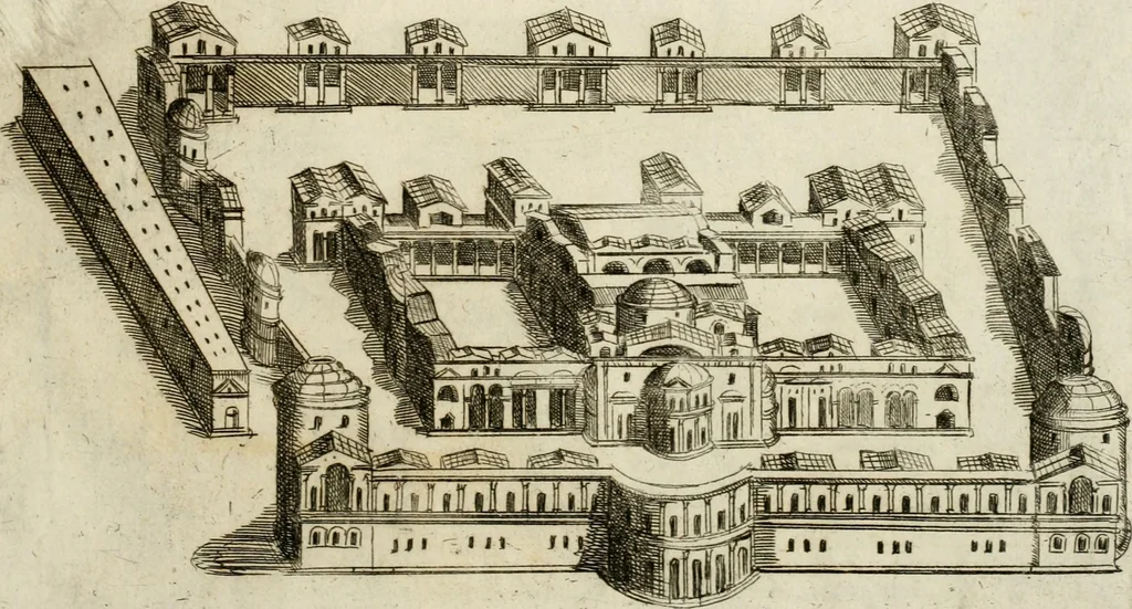An illustration from Aedificiorum et ruinarum Romae ex antiquis atque hodiernis monimentis liber primus[-seco[n]dus], 1649, leaf 94