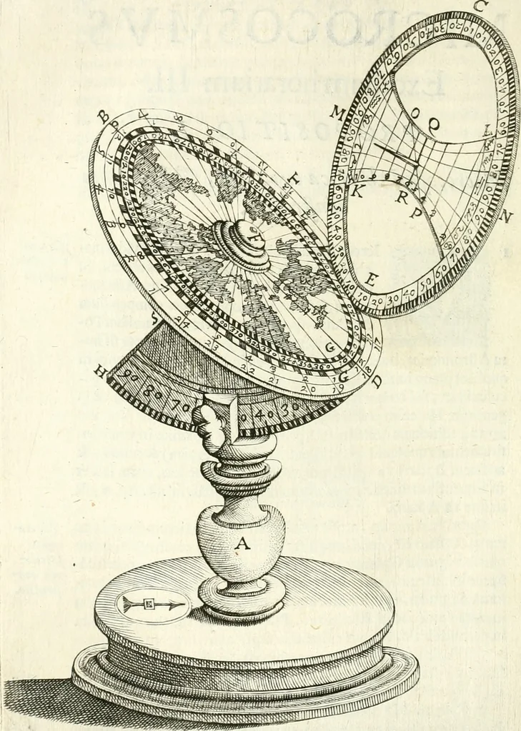 An illustration from Aerarium philosophiae mathematicae : in quo elementa philosophiae geometricae de planis, curuis, & solidis figuris applicata et ornata ... in tres tomos distributa sunt : intercessere ingeniosae inuentionis exodia horaria ..., 1648, leaf 515